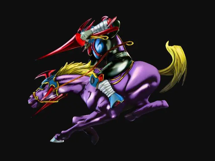 3D model for Armored Warrior Riding Pegasus