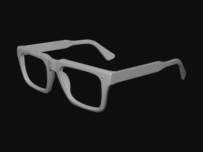 3D model for Tortoiseshell Rectangular Glasses