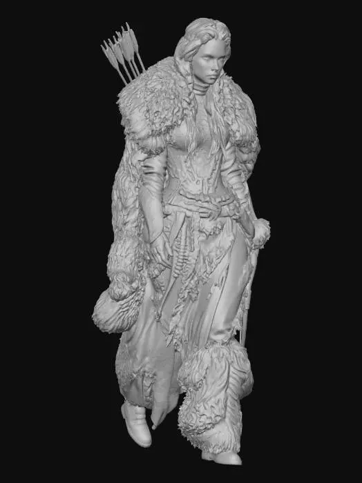 3D model for winter girl