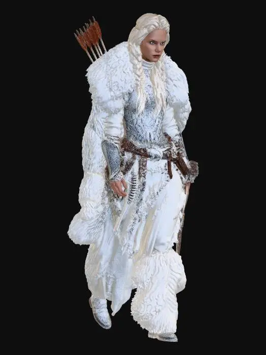 3D model for winter girl