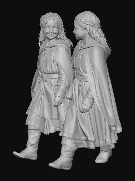 3D model for Two  Little Sisters
