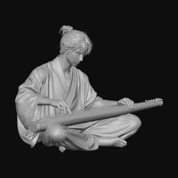 3D model for Autumn Serenade on the Guqin
