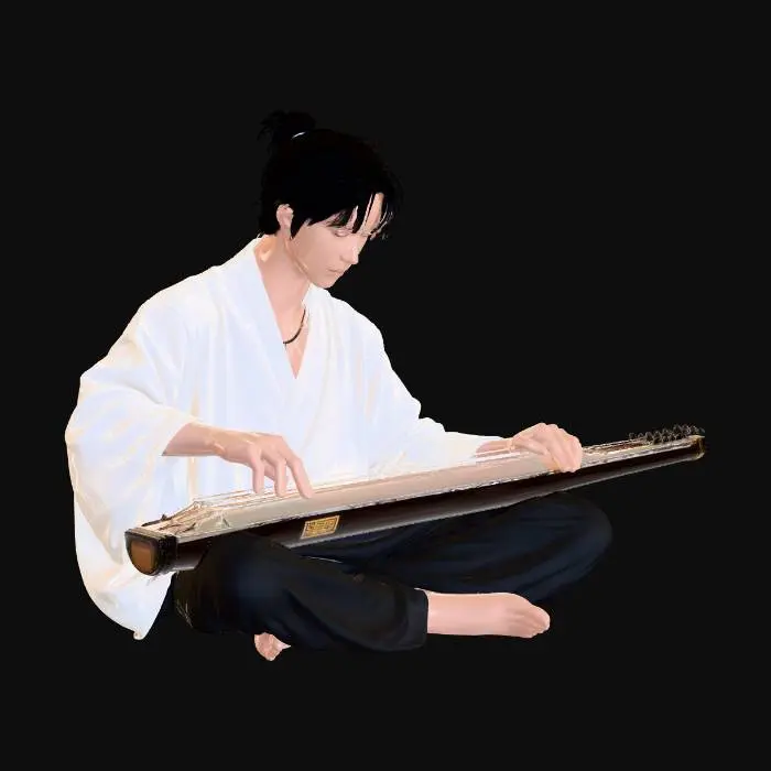 3D model for Autumn Serenade on the Guqin