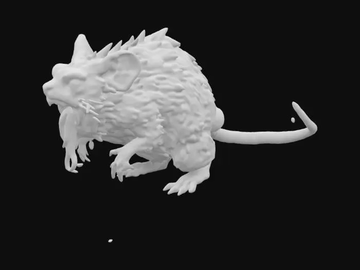 3D model for giant rat with tentacle face