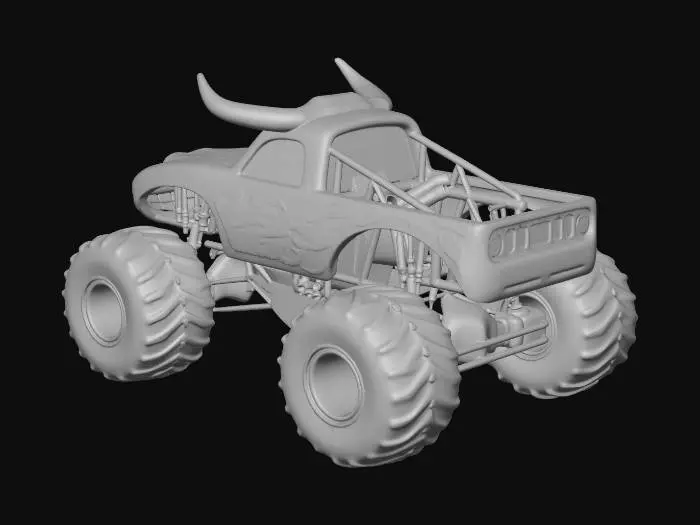 3D model for Flamehorn Monster Truck