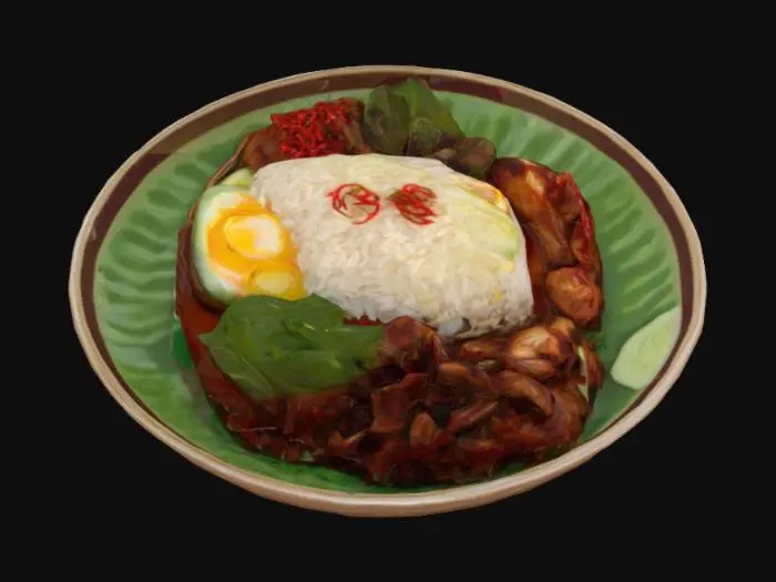 3D model for Nasi Ulam Delight