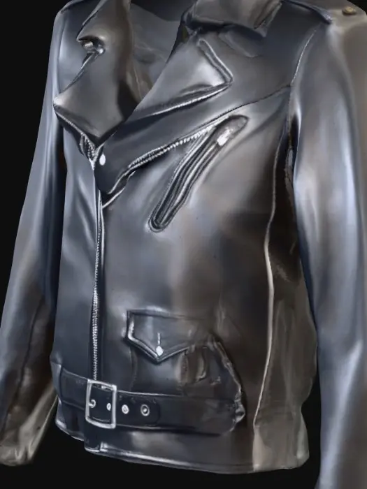 3D model for Black Leather Biker Schott Perfecto Motorcycle Jacket