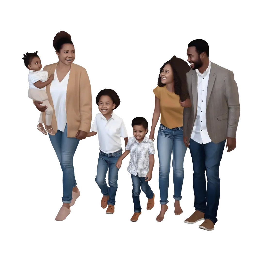 Modelo 3D de Family Walk - Pets, gerado por IA