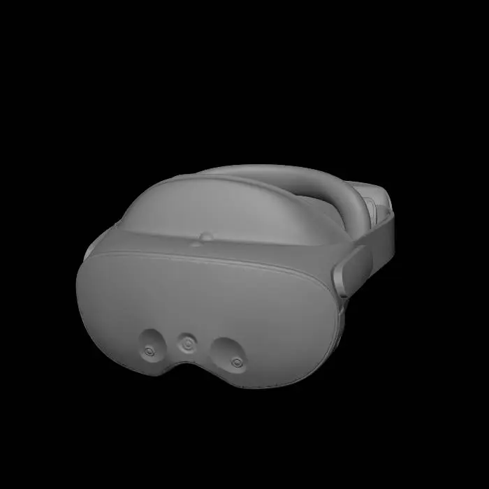 3D model for Sleek Black VR Headset