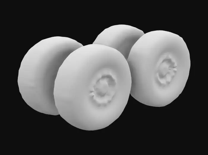 3D model for tire set for peterbuilt 18 wheel semi truck, with tire pressure gauge for back wheels. standard front tire tire rim with lug nuts. Back dual rims for tires with lug nuts