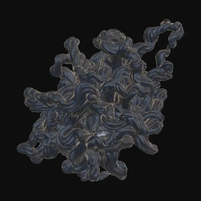 3D model for formless darkness from outer space, almost not human comprehensible but still visible #villain#