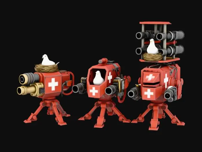 3D model for Peaceful Turrets