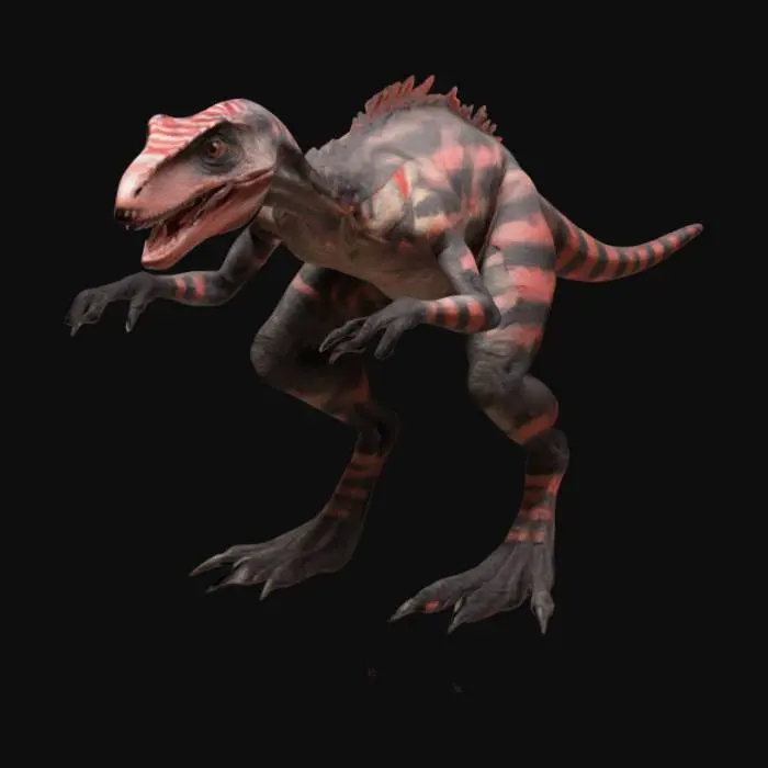 3D model for A genetically modified velociraptor crossed with a human. Looks terrifying 
and has gorey growths on it
