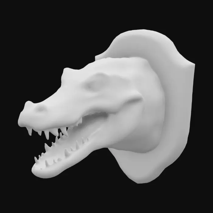 3D model for An alligator head wall mount 
