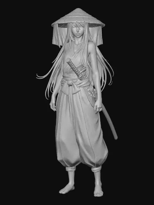 3D model for Warrior in the Zen Garden