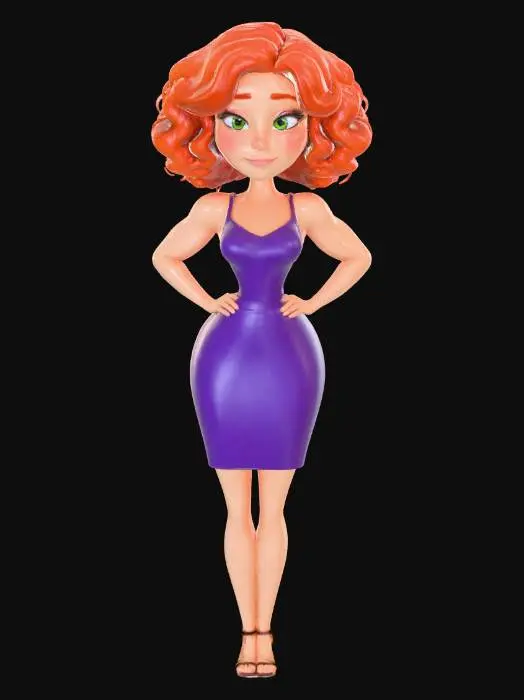 3D model for Redhead Pixar Mom