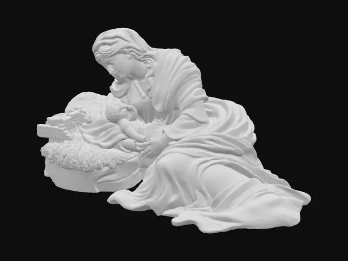 3D model for Madonna and Child Sculpture