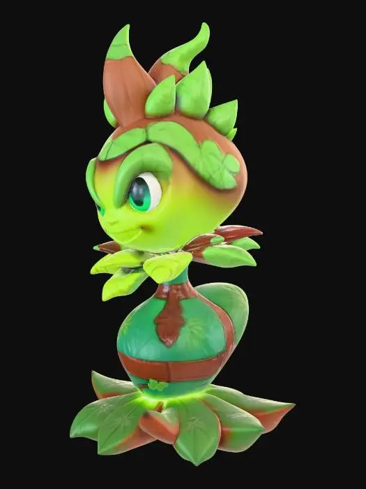 3D model for sprout brawl stars karakteri gizemli