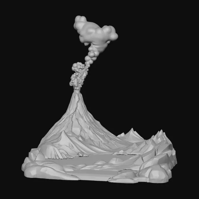 3D model for Crimson Eruption at Sunset