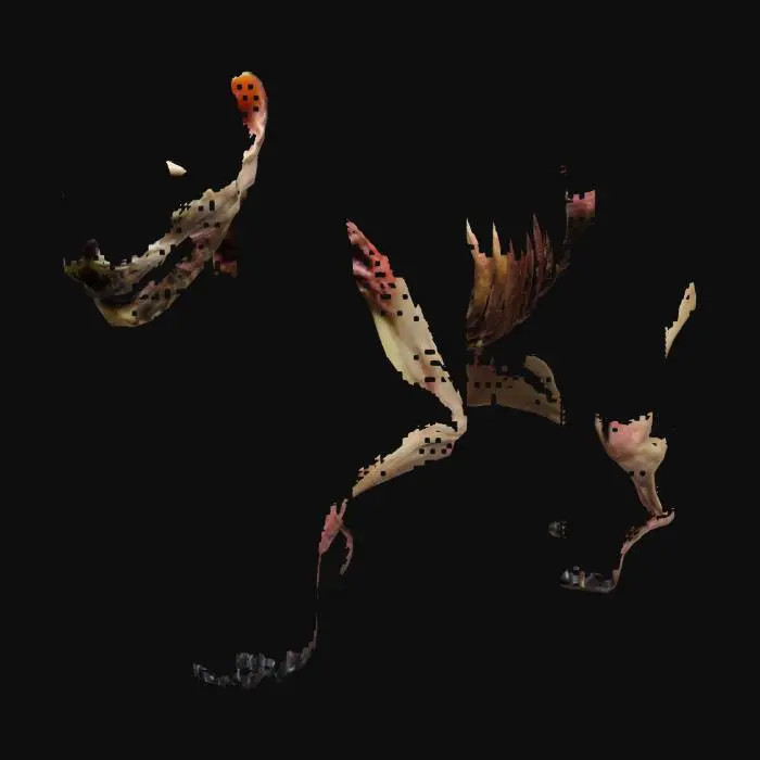 3D model for Радиоктивный зомби-мутант пума, рëбра видны, плоть гниëт заживо, олезлая шерсть