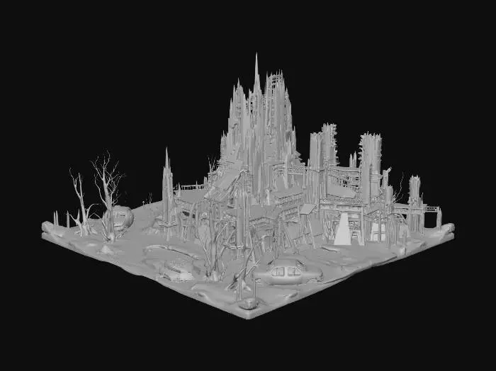 3D model for Post-Apocalyptic Shelter