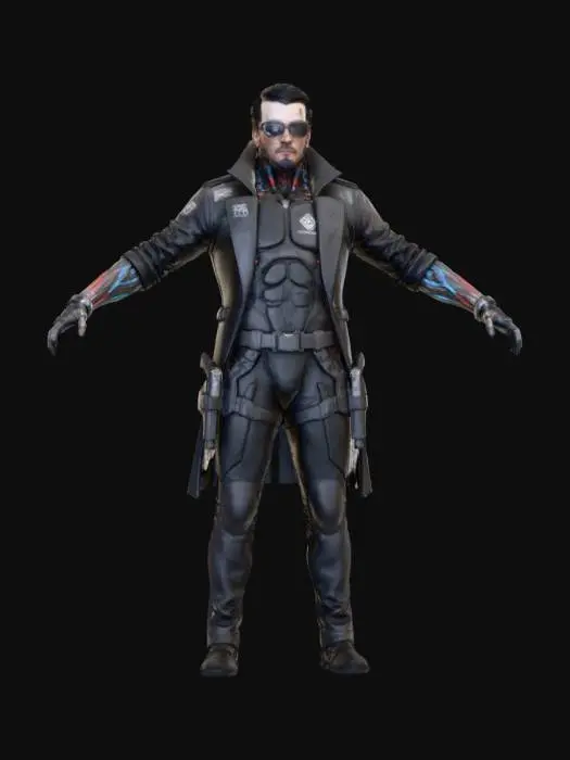 3D model for Cyberpunk Agent