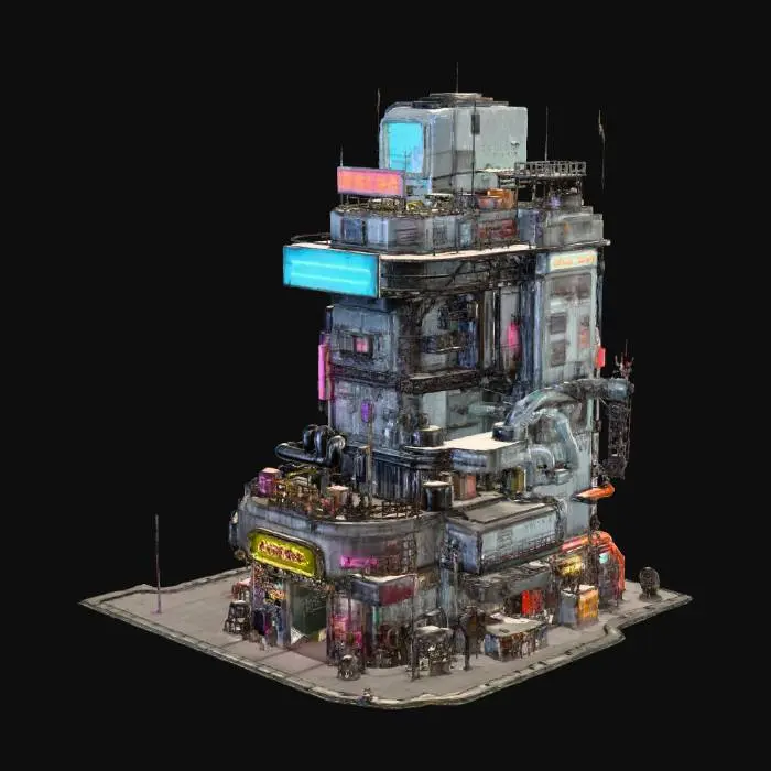 3D model for Cyberpunk Cornerstore