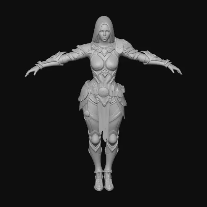 3D model for Warrior Stance
