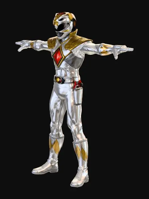 3D model for White Ranger Stance