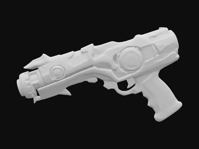 3D model for #ChronoForgeWeapon#, Fantasy, Stylized, borderlands style weapon, Highly Detailed, Ultra Realistic, Organic