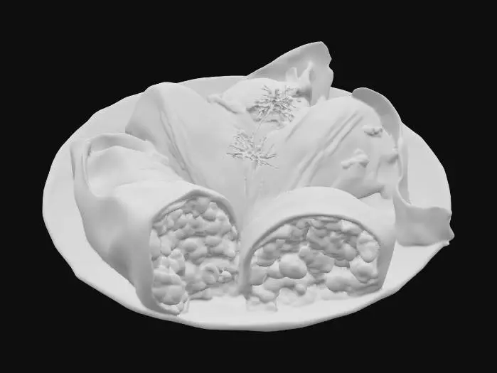3D model for o farfurie cu sarmale romanesti traditionale, #food#