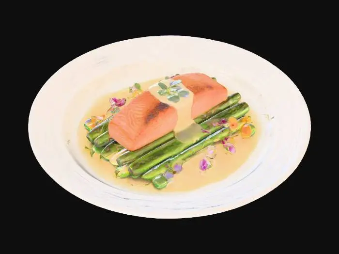 3D model for Salmon Elegance, #food#, 
