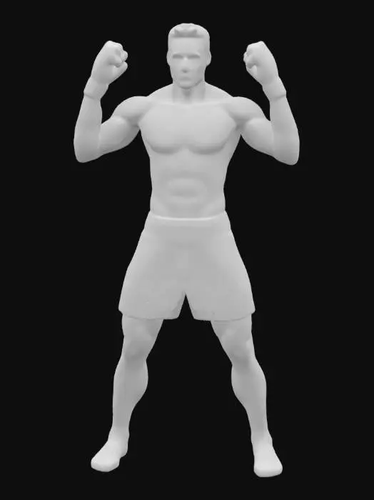 3D model for Fighter muay thai, A-pose, Highly Detailed, Ultra Realistic