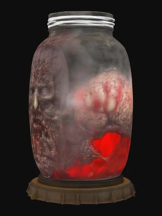 3D model for Highly Detailed, Ultra Realistic, The Walking Dead, ZWorld Brain in a Jar