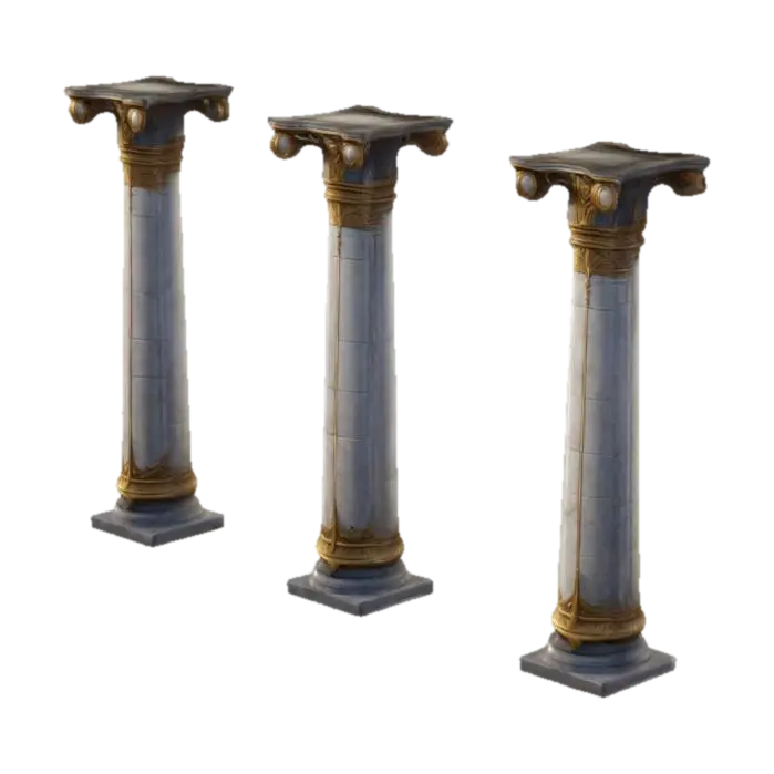 palace pilars Game Assets,Polished, Highly Detailed, Ultra Realistic - Pillars 3D model, vytvořený pomocí AI