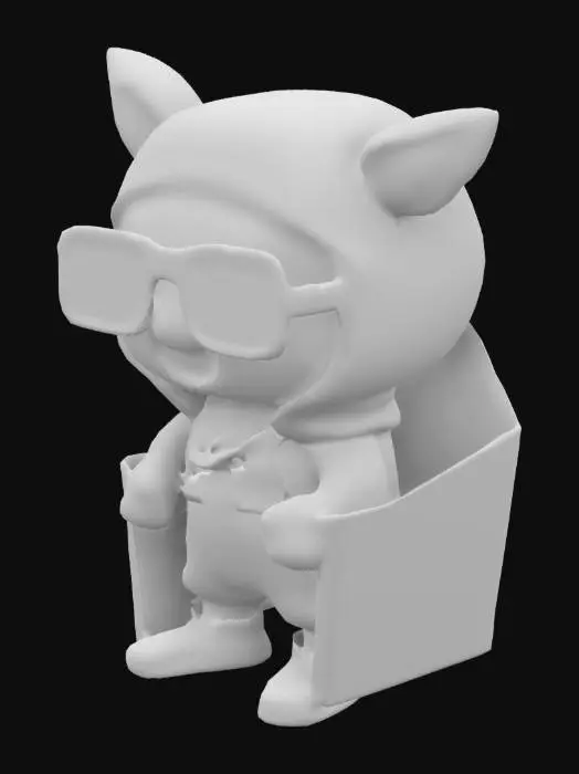 3D model for Покемон в стиле репера живущего в корзинке от макдональдс топовый внешний вид в стиле нулевых