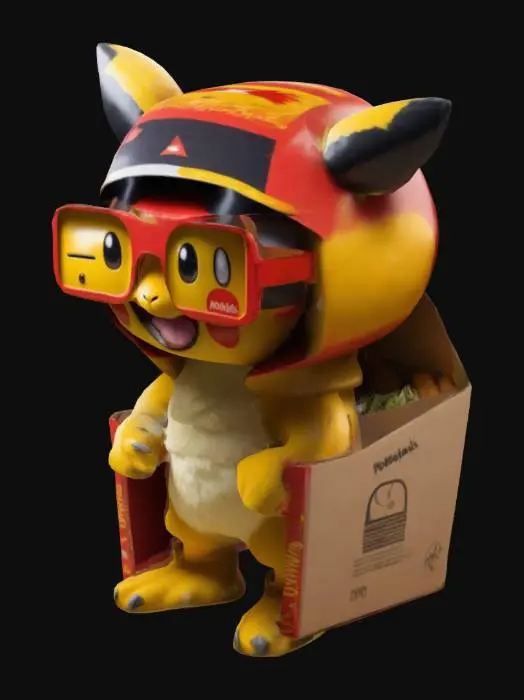 3D model for Покемон в стиле репера живущего в корзинке от макдональдс топовый внешний вид в стиле нулевых