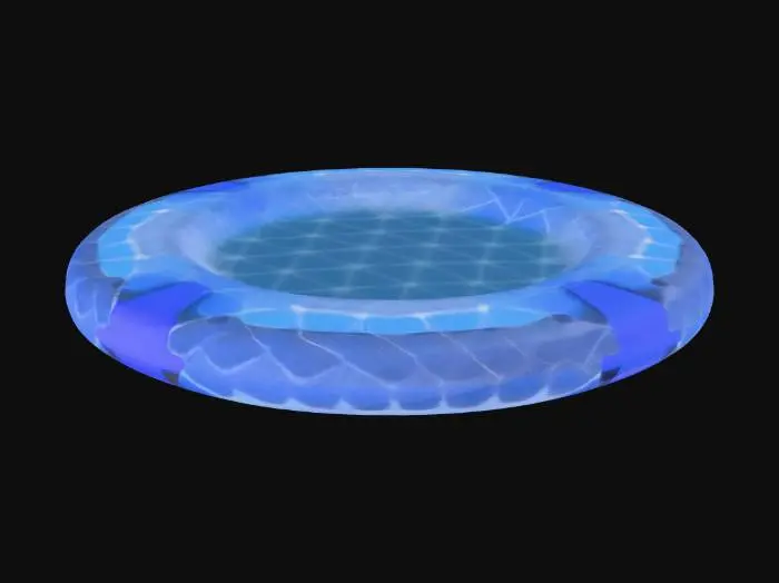 3D model for blue glass Frisbee