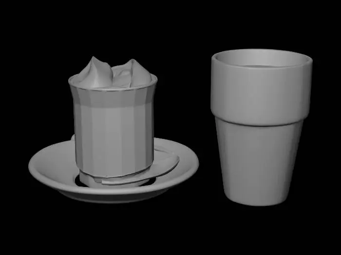 3D model for Creamy Mocha with Whipped Cream