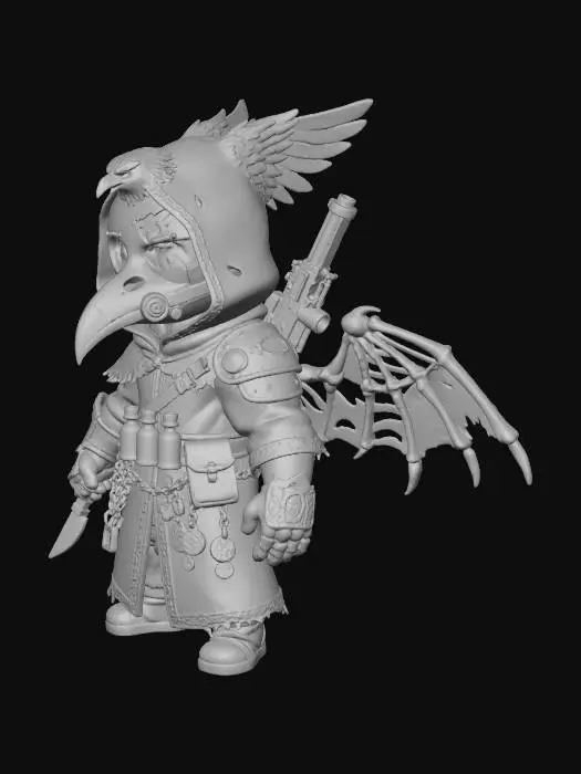 3D model for Plague Raven Mage