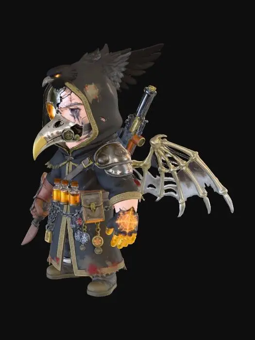 3D model for Plague Raven Mage