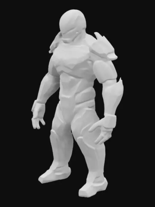 3D model for A-pose, Ultra Realistic, Sci-Fi, the nano-suit from crysis
, Sci-Fi, Highly Detailed, Ultra Realistic, A-pose, Full Body, The object is a futuristic, armored humanoid figure characterized by sleek, angular lines with ribbed textures and a metallic finish, suggesting advanced technology and strength.
