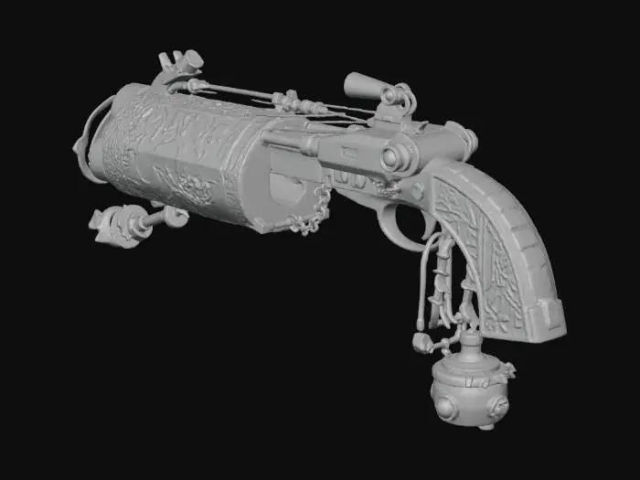 3D model for Steampunk Revolver
