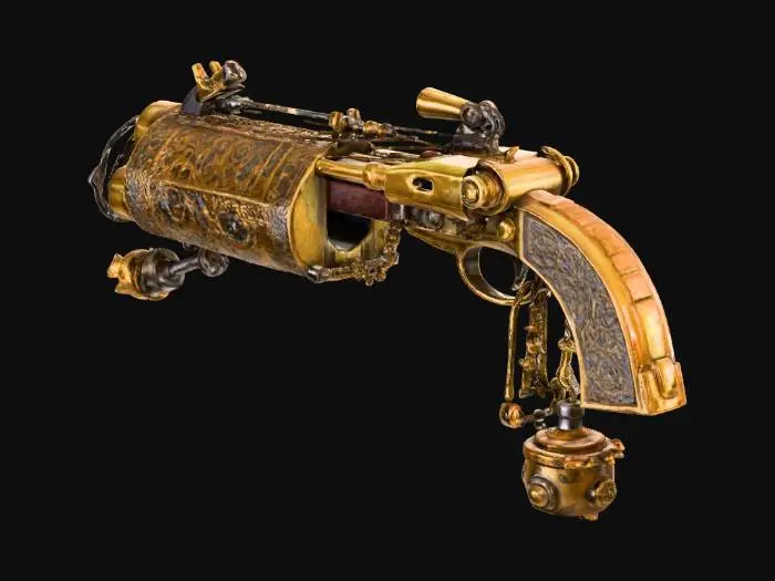 3D model for Steampunk Revolver