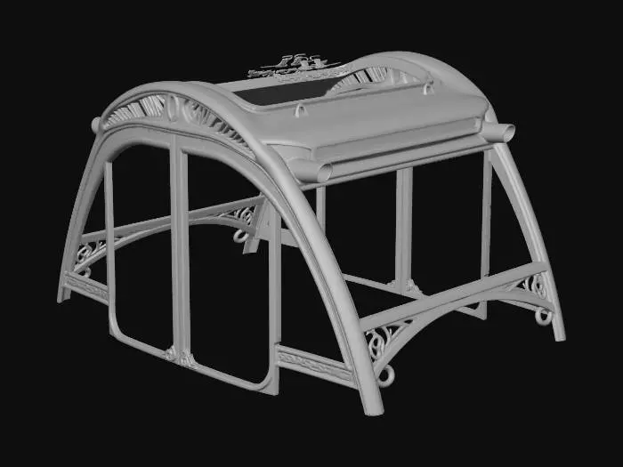 3D model for Art Nouveau Carriage Canopy
