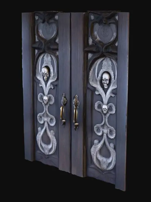 3D model for Gothic Skull Doors