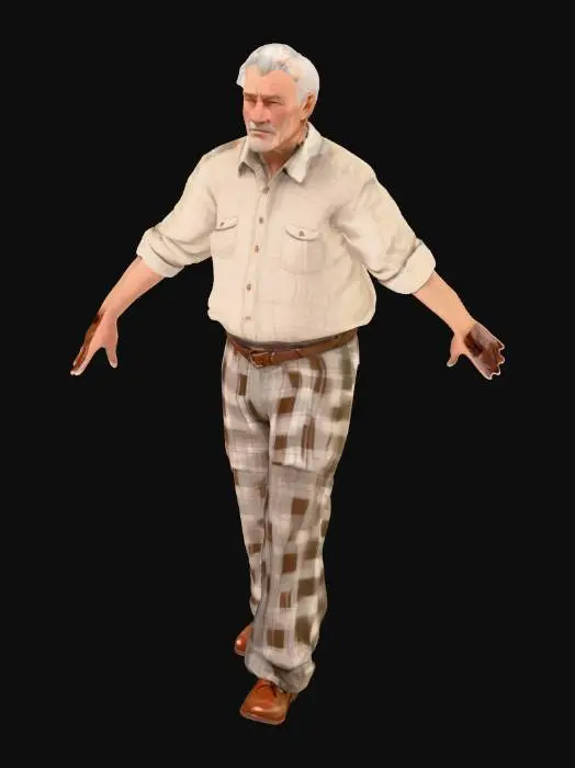 3D model for Contemplation in Checkered Pants
