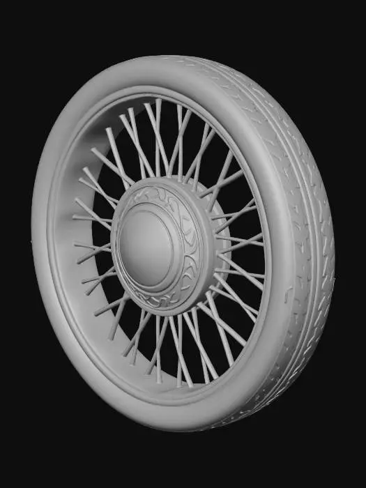 3D model for Vintage Wheel Design