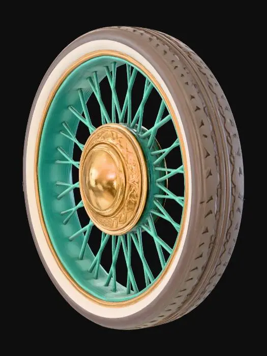 3D model for Vintage Wheel Design