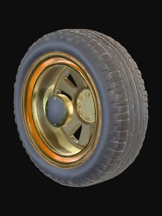 3D model for Golden Wheel Elegance